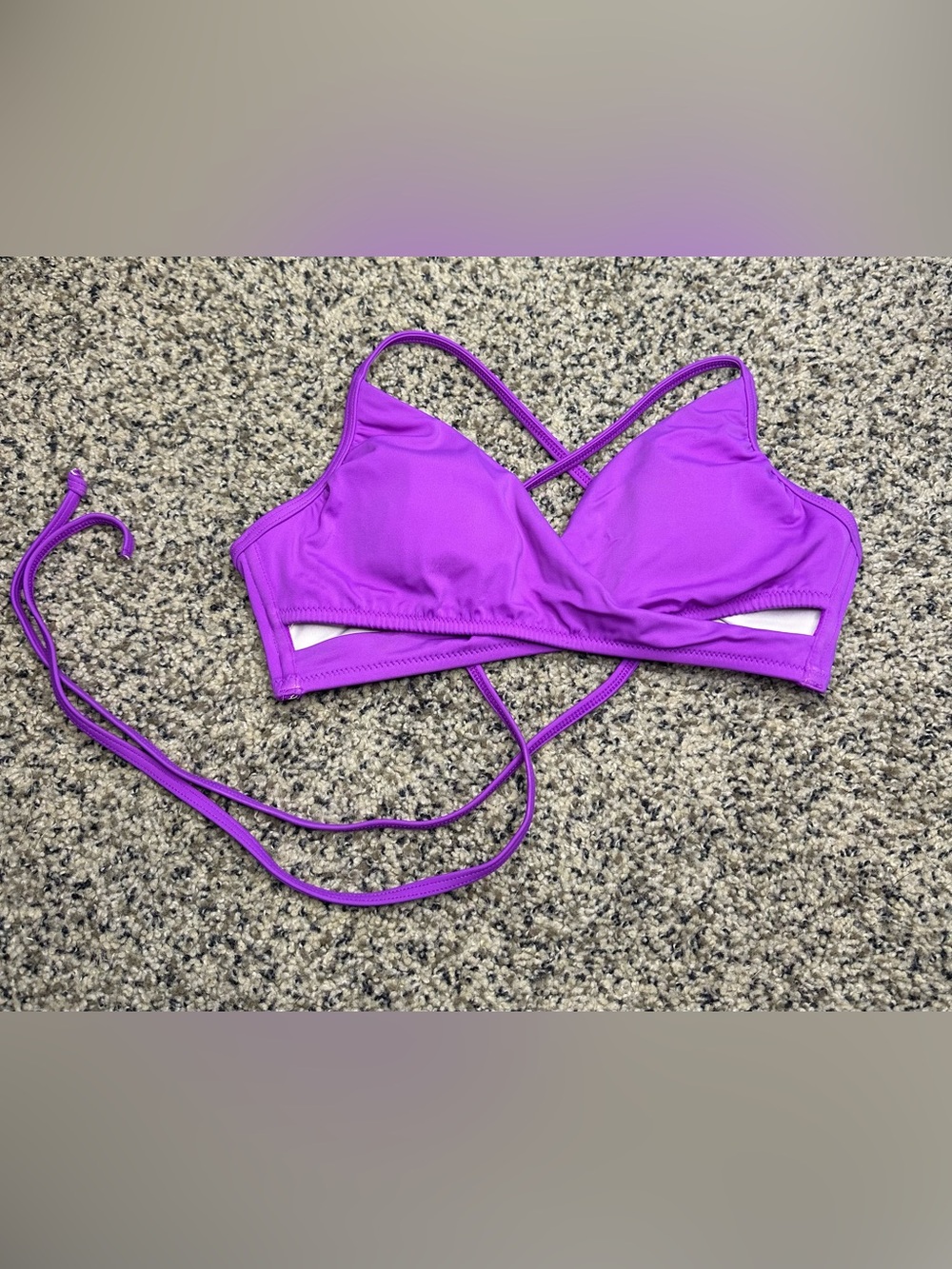 PINK Victoria's Secret Purple Strappy Swim Top